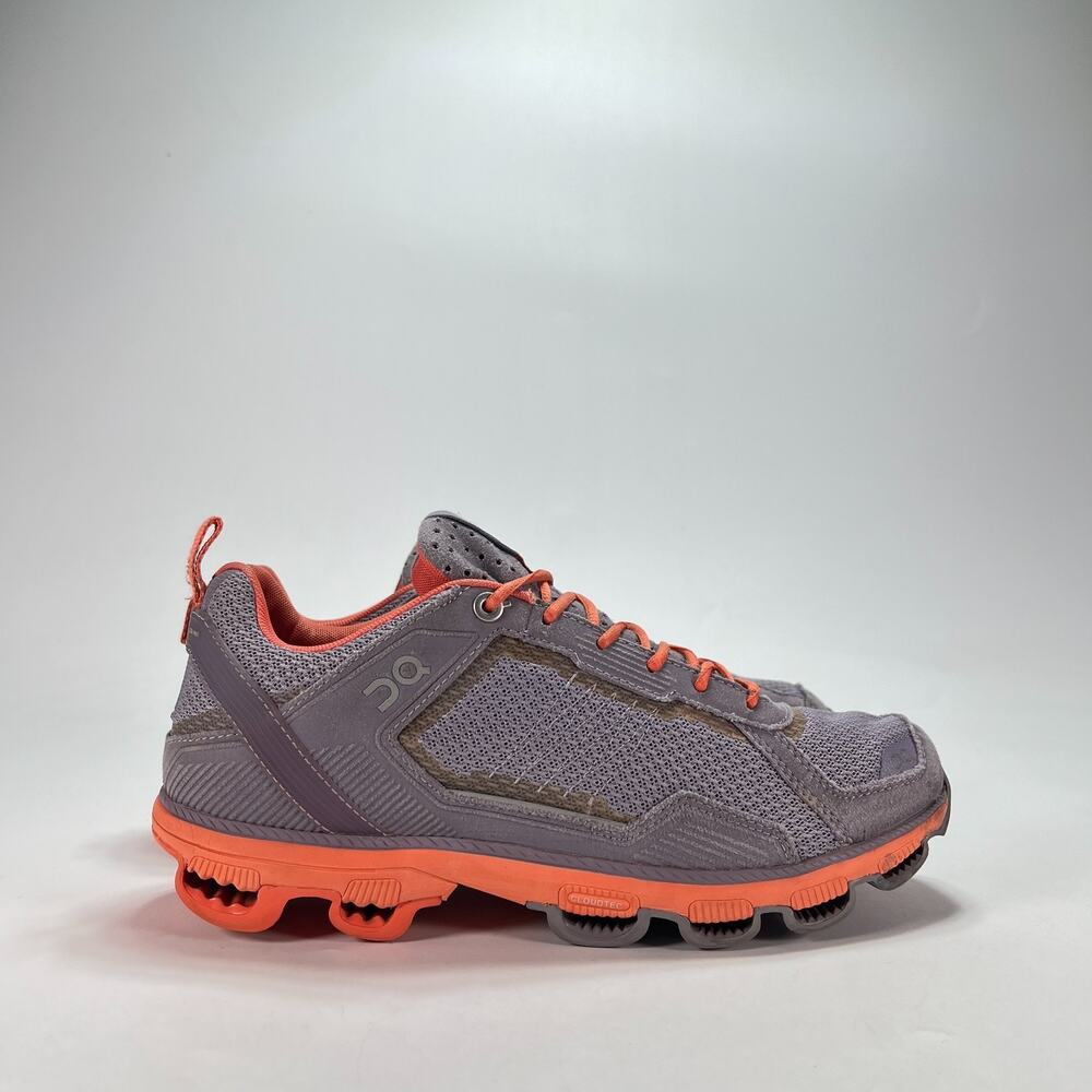 On Cloudrunner Grey Coral Athletic Lace Up Road Running Shoes Women's Size 8.5